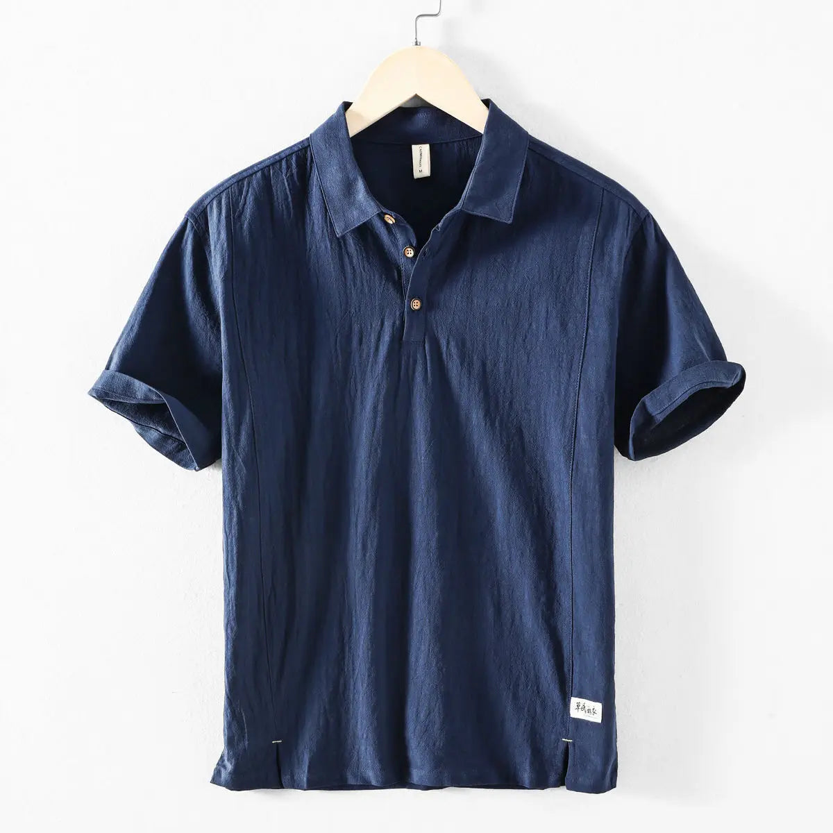 Short-sleeve Linen Casual Men's Shirt Polo Shirt