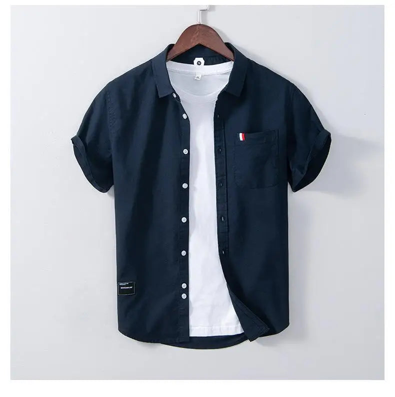 Cotton Business Casual Men's Short-sleeve