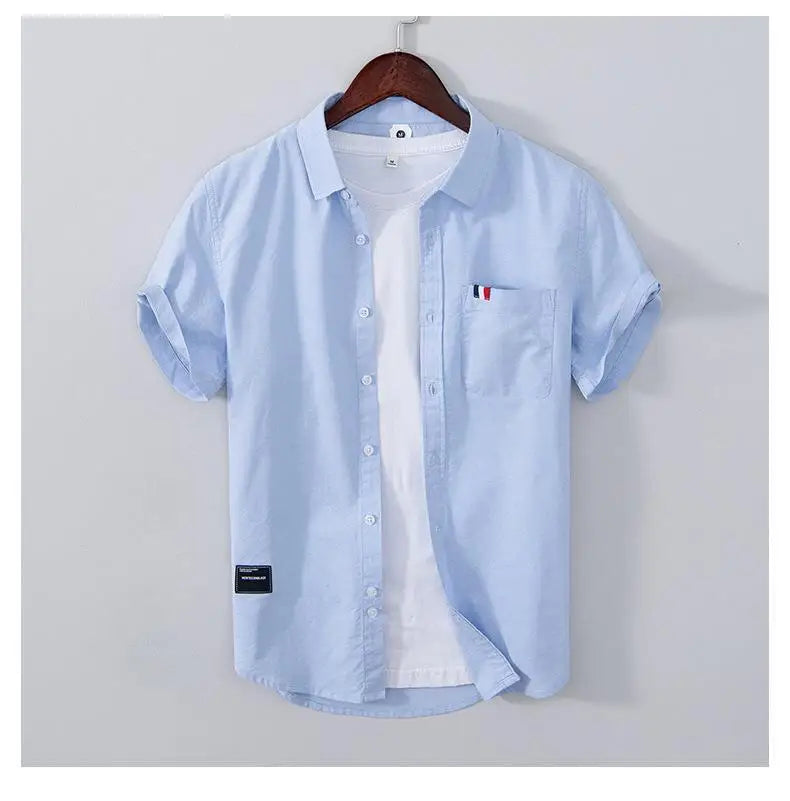 Cotton Business Casual Men's Short-sleeve