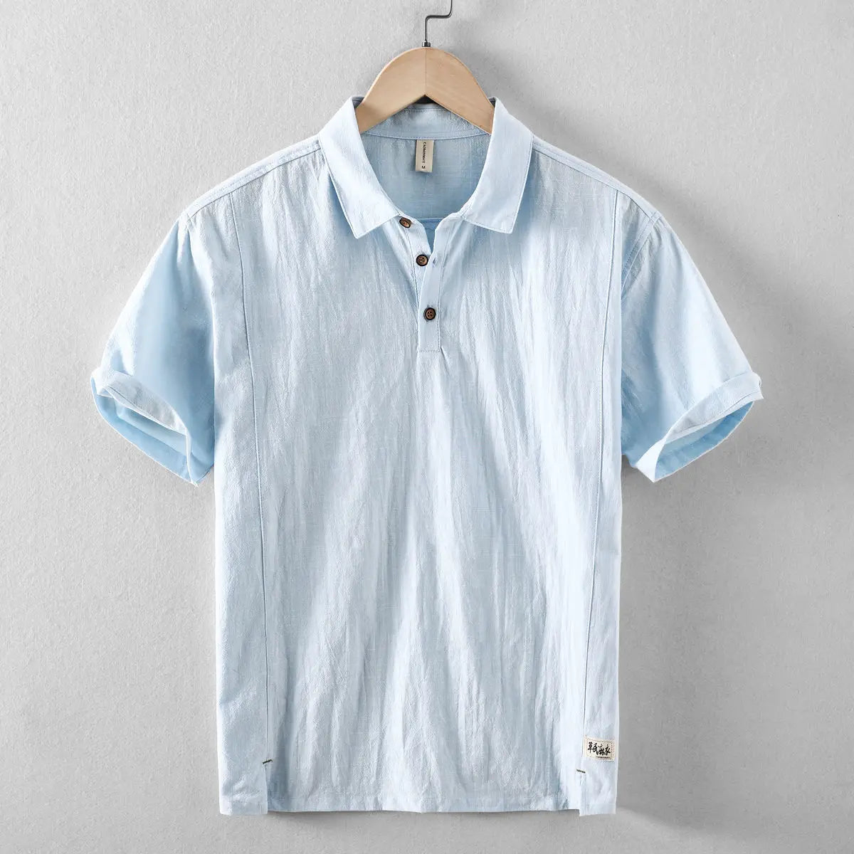 Short-sleeve Linen Casual Men's Shirt Polo Shirt